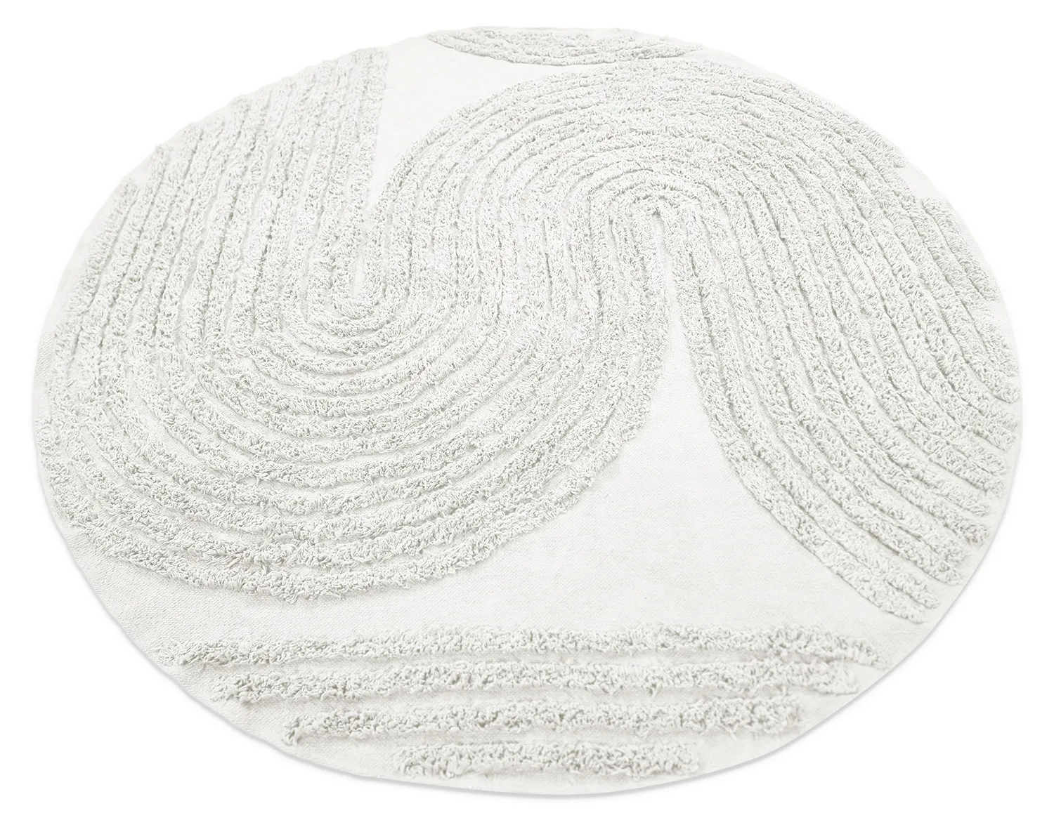 Runde tæpper - Jovie Natural Cotton Shaggy (offwhite)