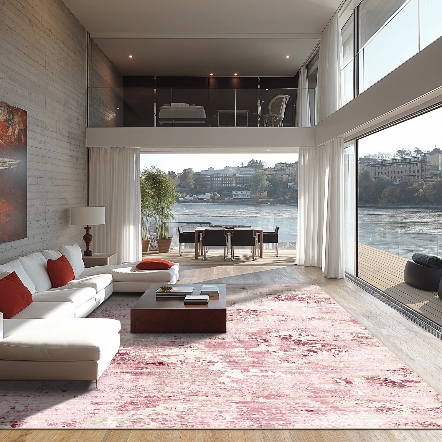 Wilton-tæppe - Jufrah (lyserød)