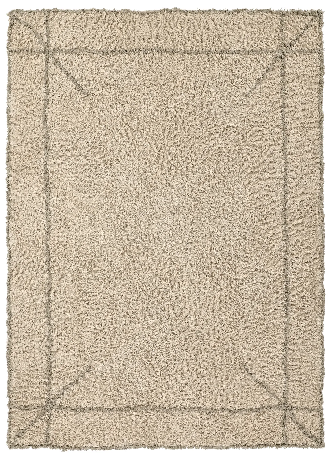 Ryatæpper - Kairi Natural Cotton Shaggy (beige/taupe)