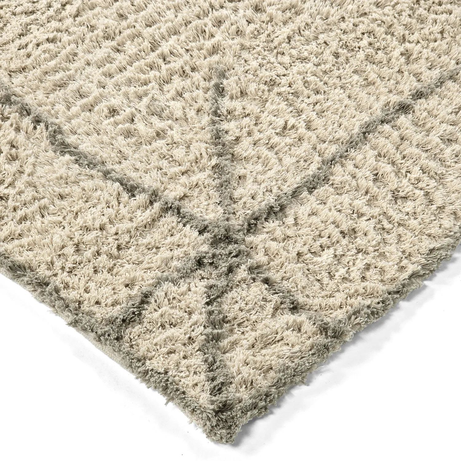 Ryatæpper - Kairi Natural Cotton Shaggy (beige/taupe)