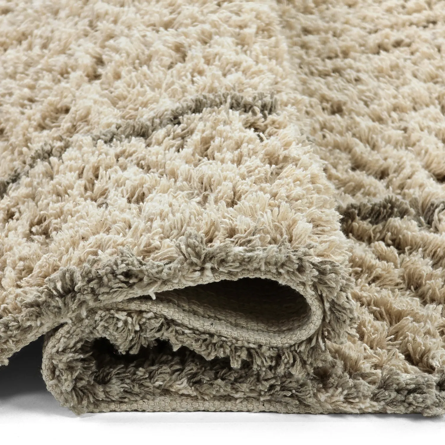 Ryatæpper - Kairi Natural Cotton Shaggy (beige/taupe)