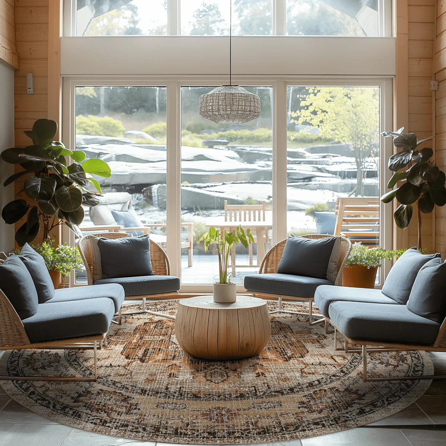 Rundt tæppe - Siliana (beige)