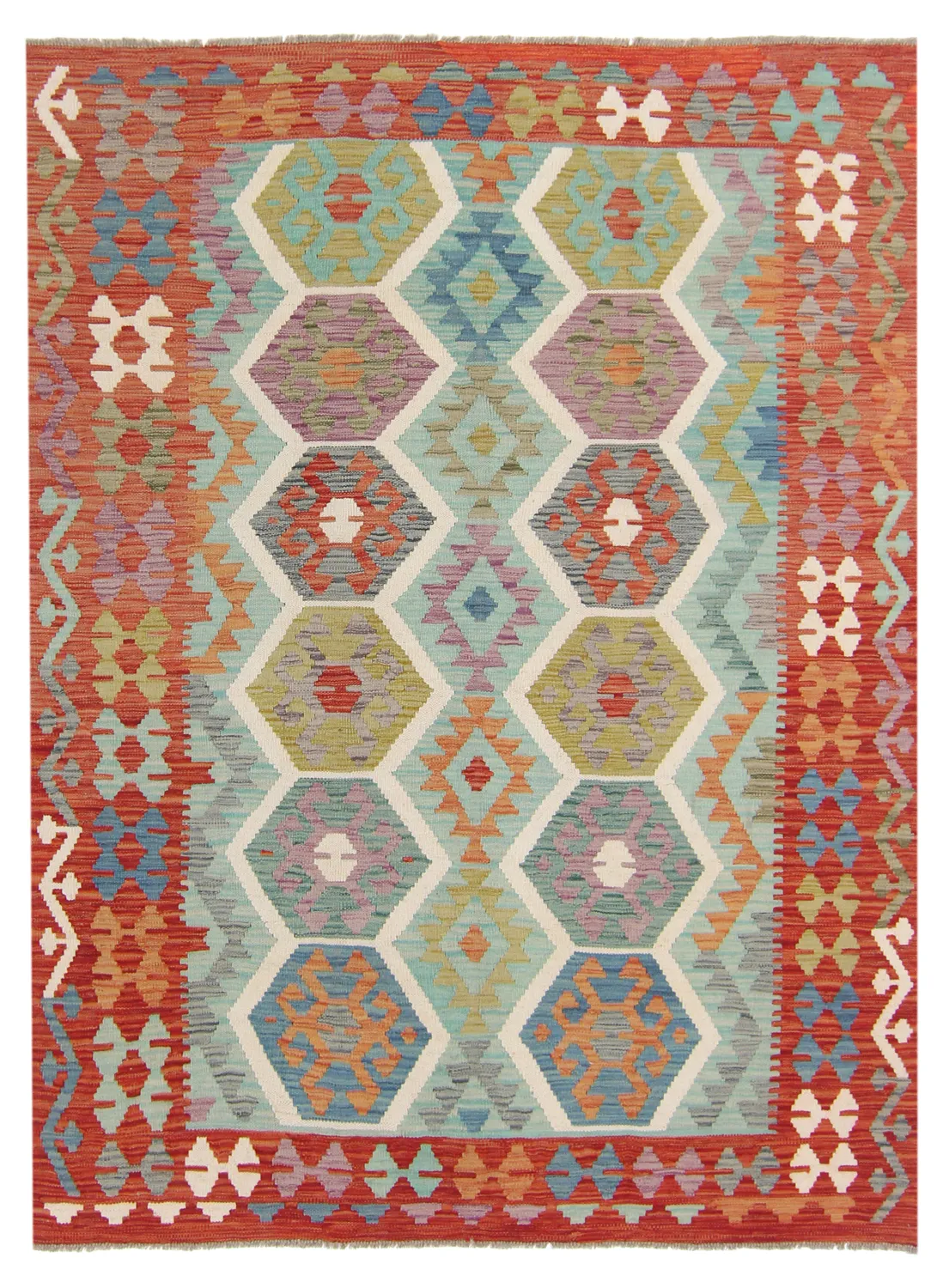Orientalsk kelimtæppe 199 x 152 cm