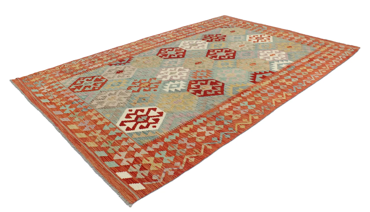 Orientalsk kelimtæppe 296 x 202 cm