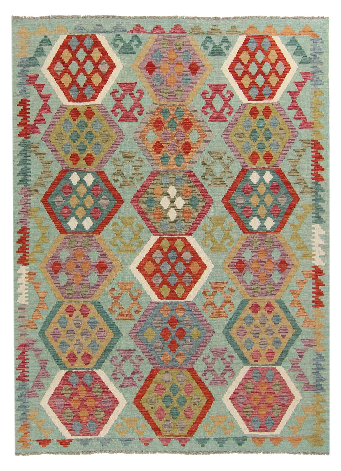 Orientalsk kelimtæppe 199 x 146 cm