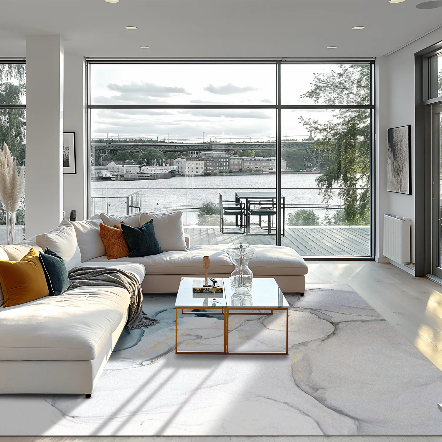 Wilton-tæppe - Koloa (blå)