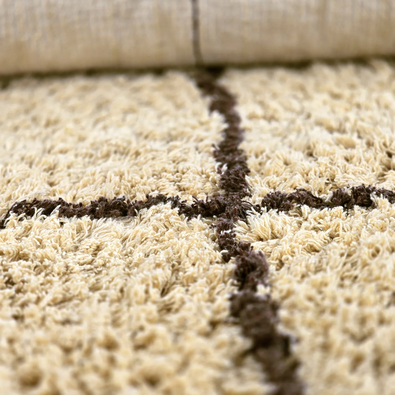 Ryatæpper - Lana Natural Cotton Shaggy (beige/brun)