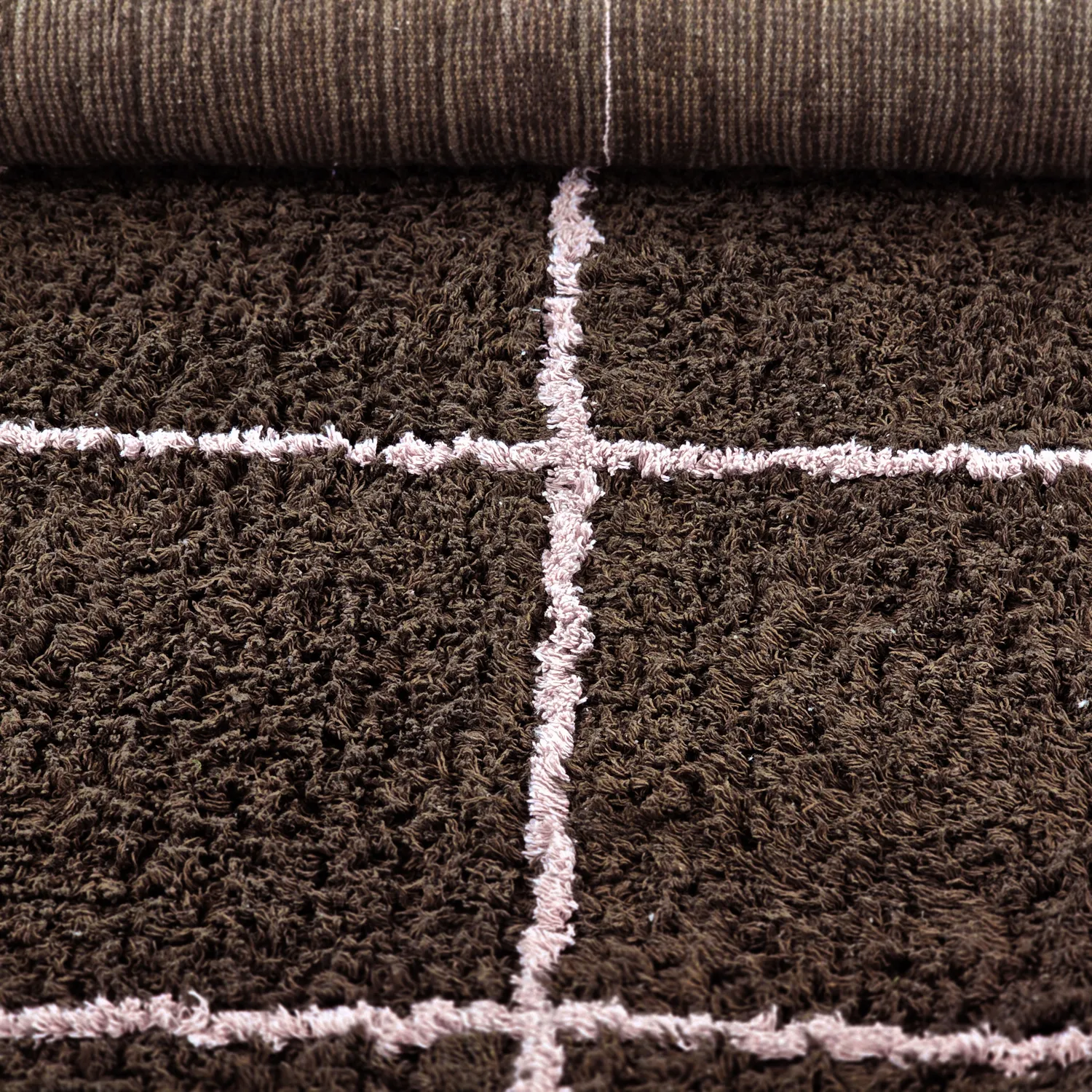 Ryatæpper - Lana Natural Cotton Shaggy (brun)