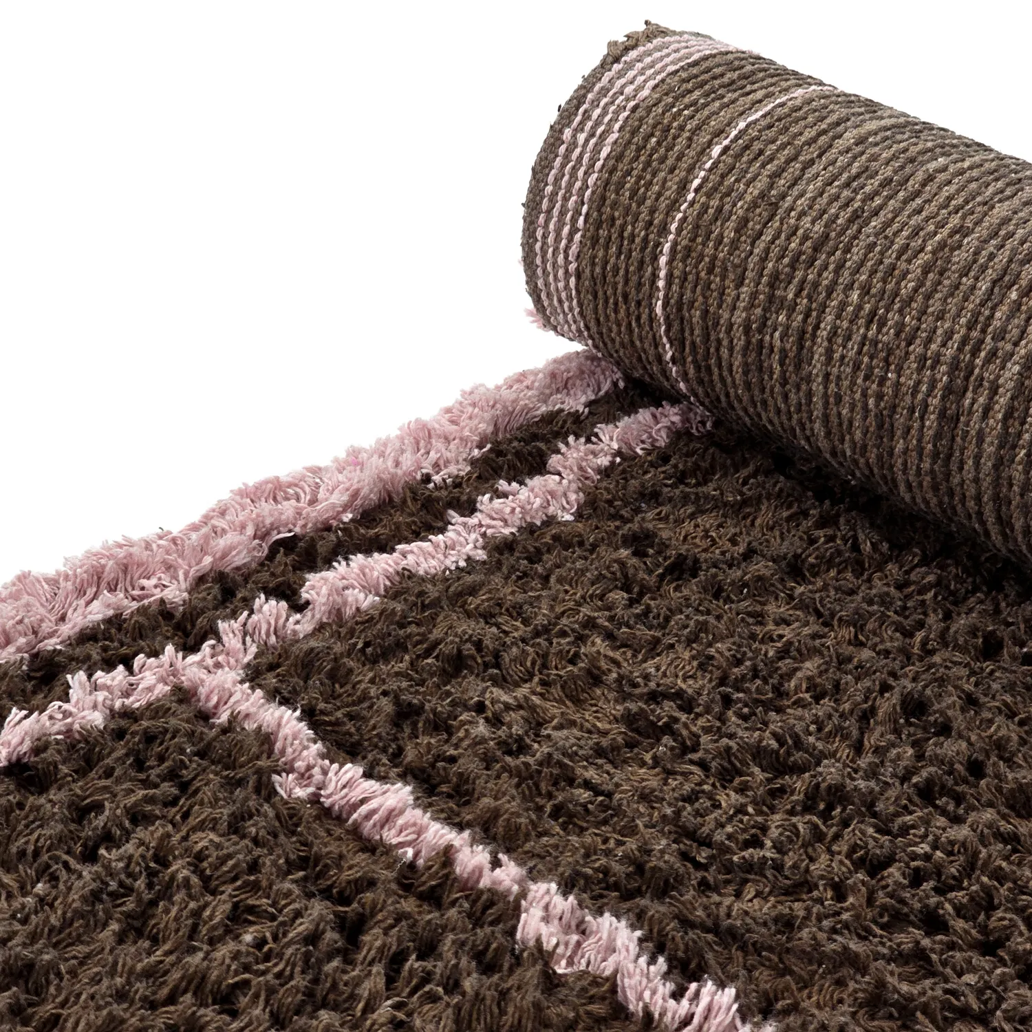 Ryatæpper - Lana Natural Cotton Shaggy (brun)