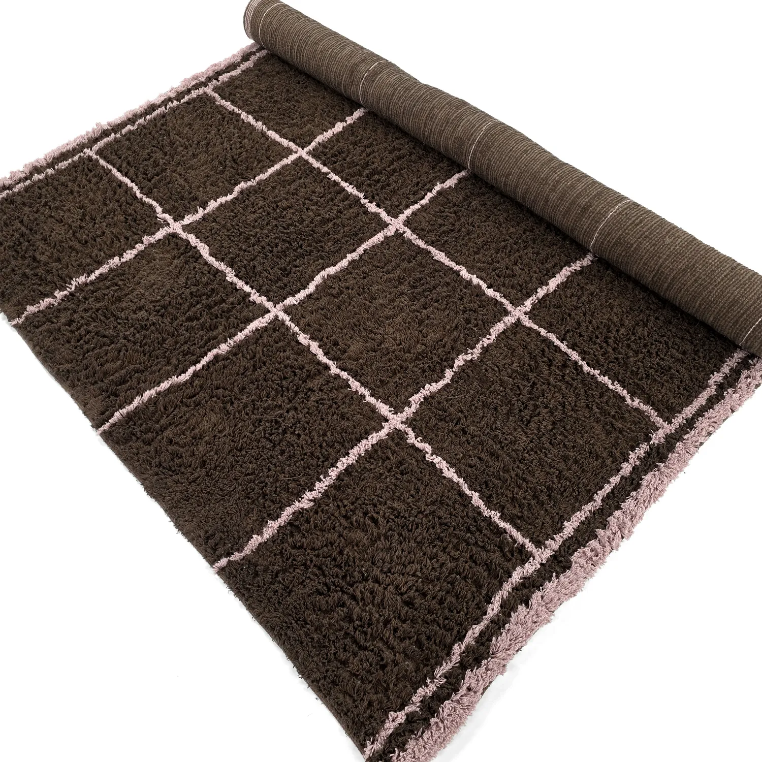 Ryatæpper - Lana Natural Cotton Shaggy (brun)