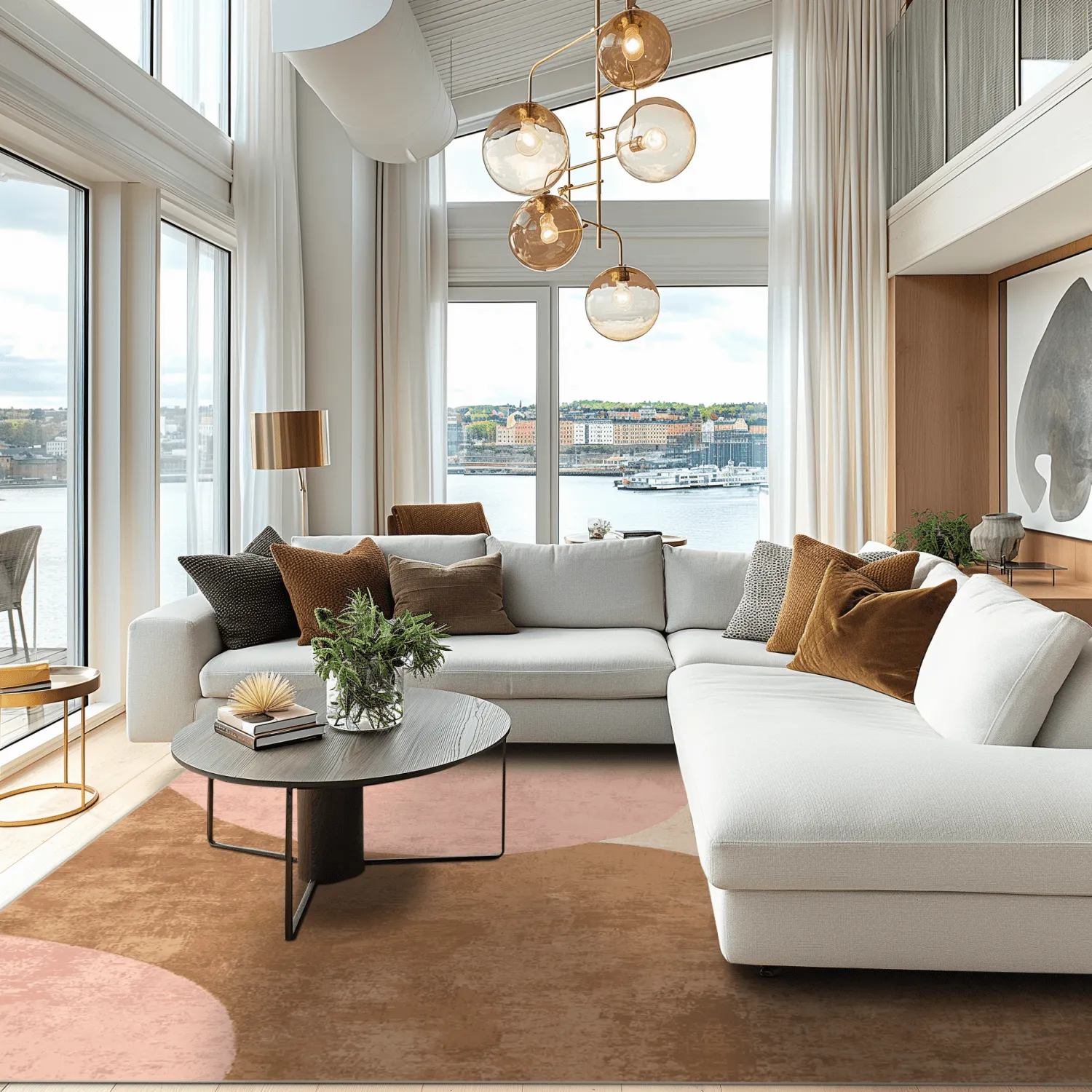 Wilton-tæppe - Lazio (beige/lyserød)