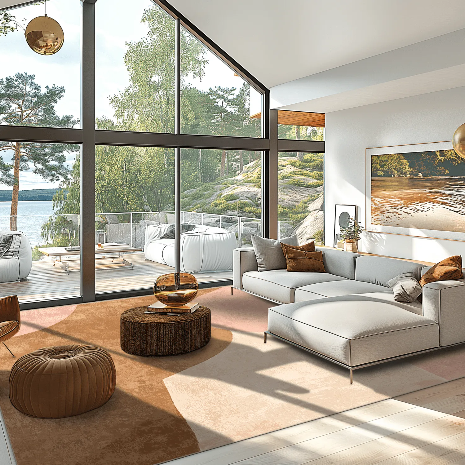 Wilton-tæppe - Lazio (beige/lyserød)