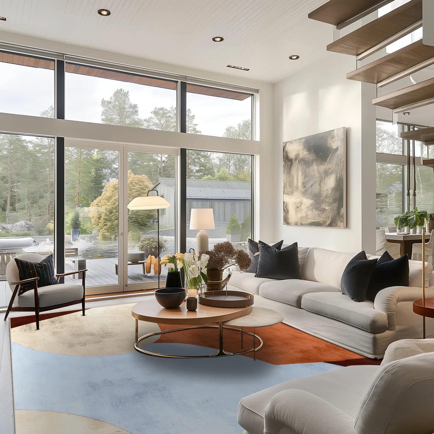 Wilton-tæppe - Lazio (lyseblå)