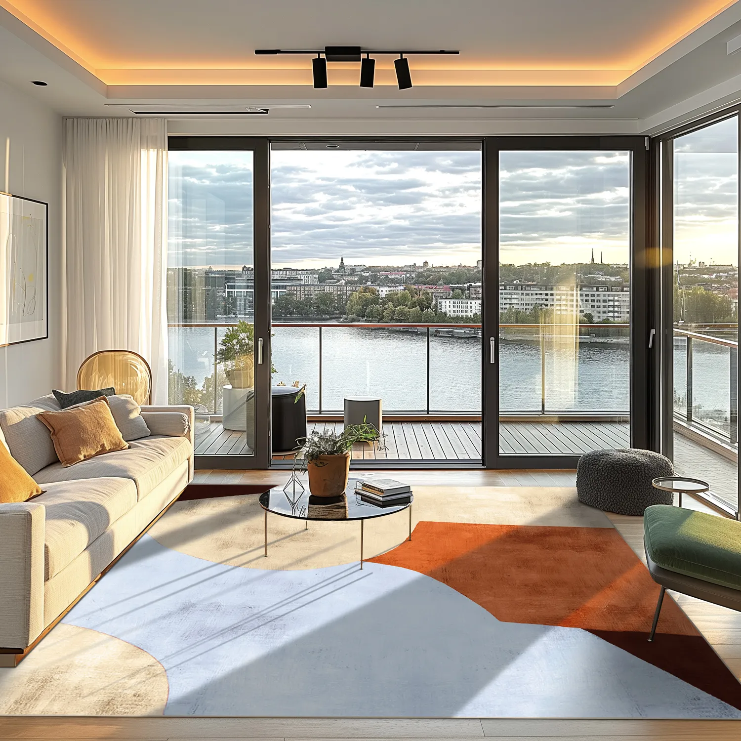 Wilton-tæppe - Lazio (lyseblå)