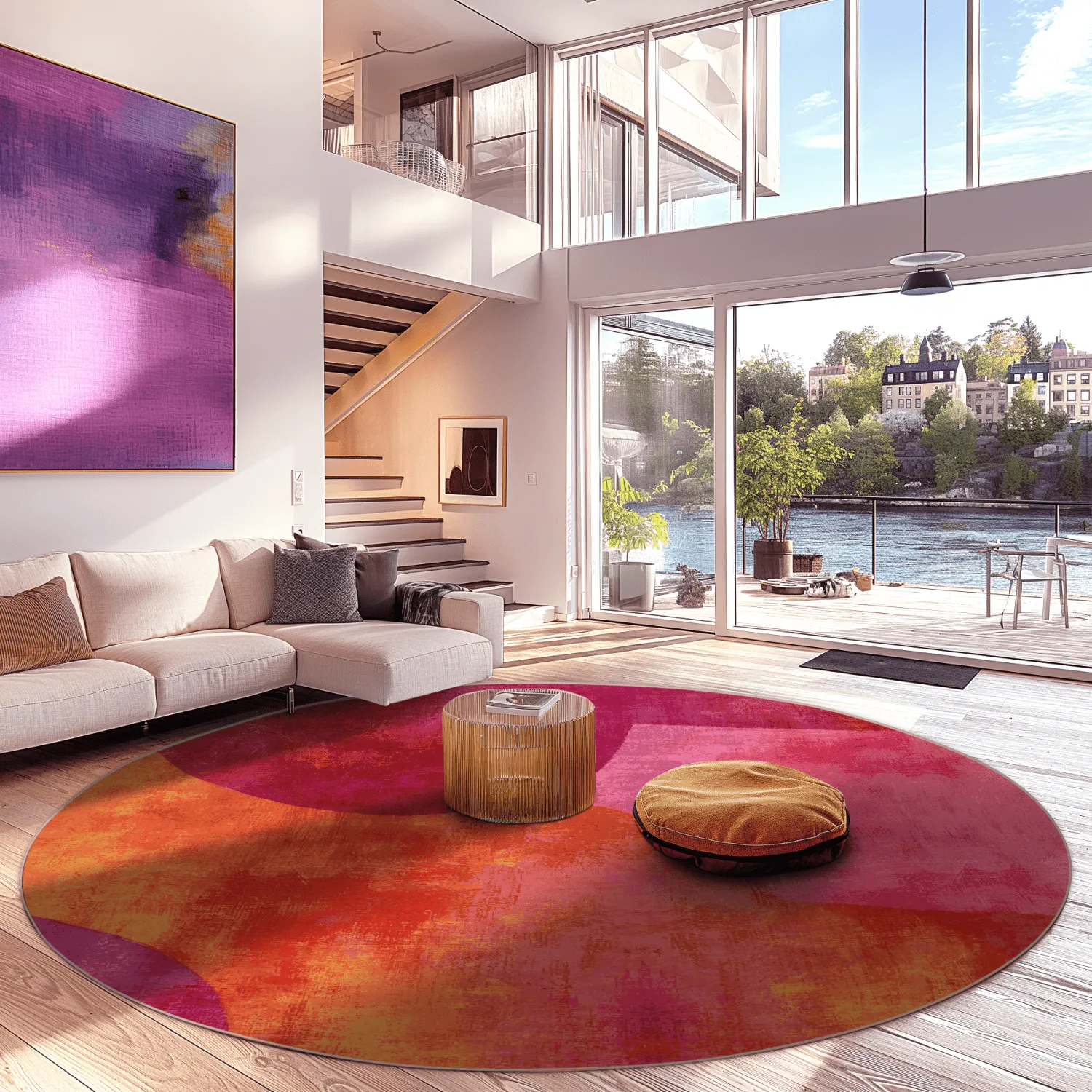 Runda mattor - Lazio (lyserød)