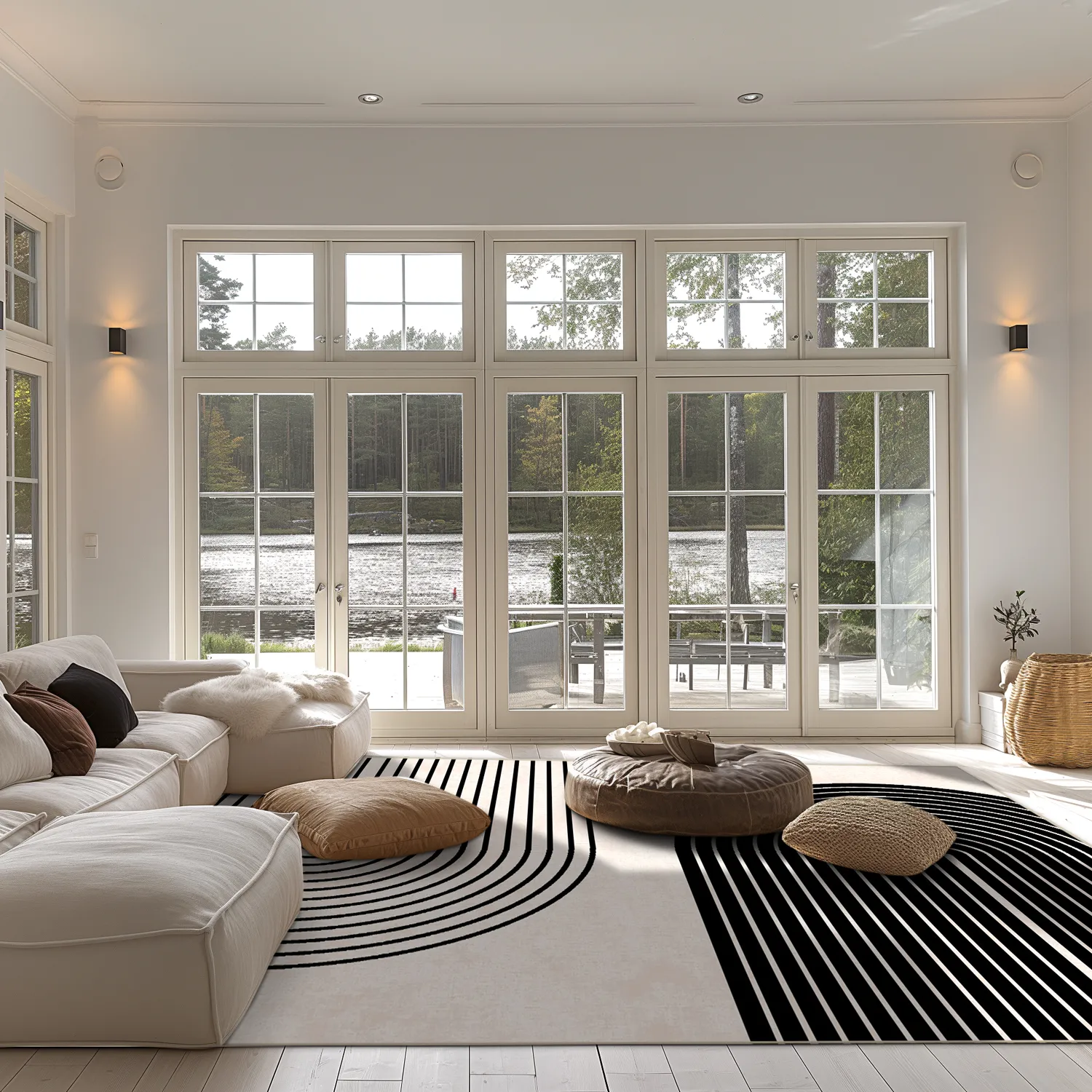 Wilton-tæppe - Lecce (sort/beige)