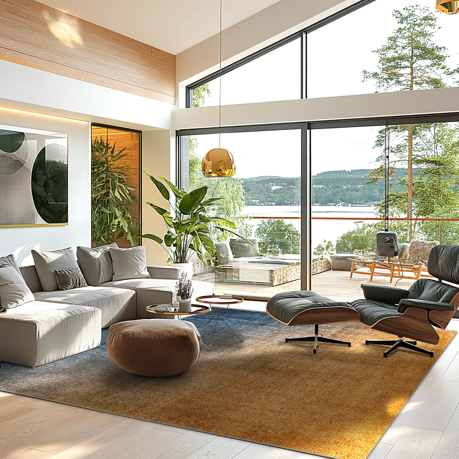 Wilton-tæppe - Librilla (brun/blå)