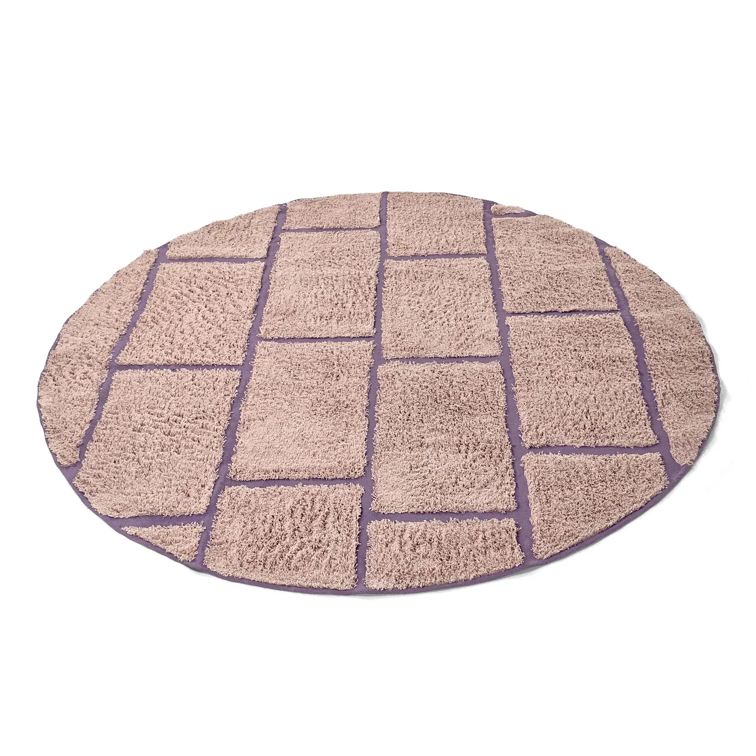 Runde tæpper - Lindley Natural Cotton Shaggy (pink/lilla)