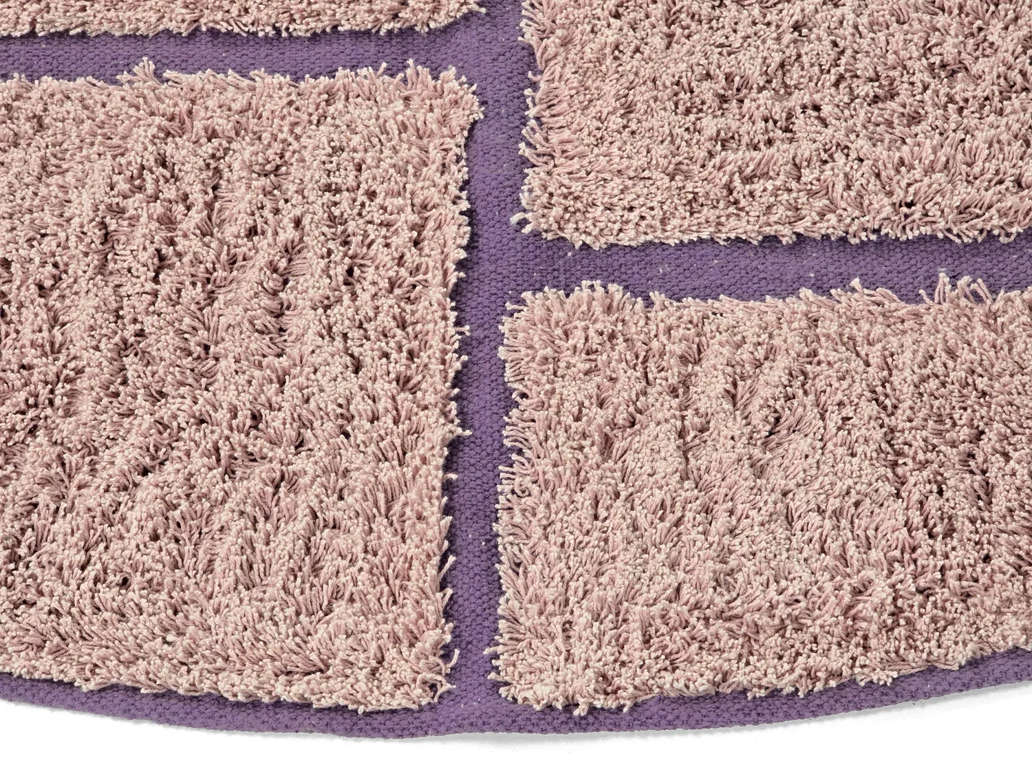 Runde tæpper - Lindley Natural Cotton Shaggy (pink/lilla)