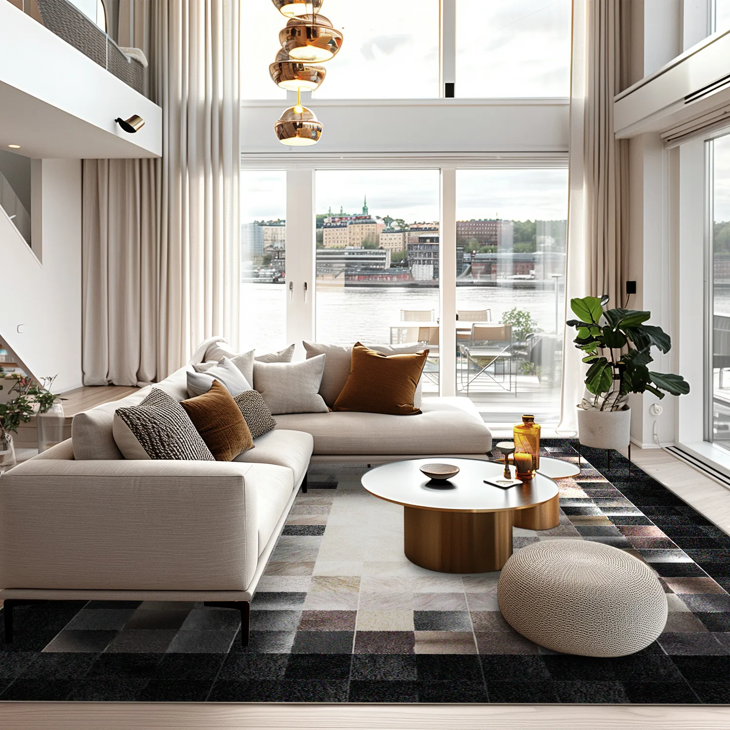 Wilton-tæppe - Livada (sort/multi)