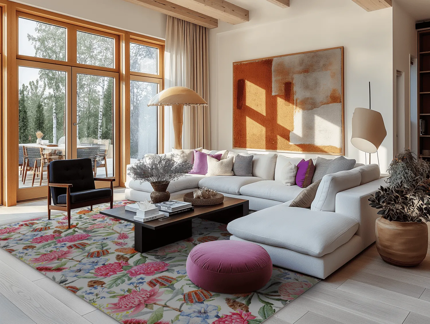 Wilton-tæppe - Lois (lyserød/multi)