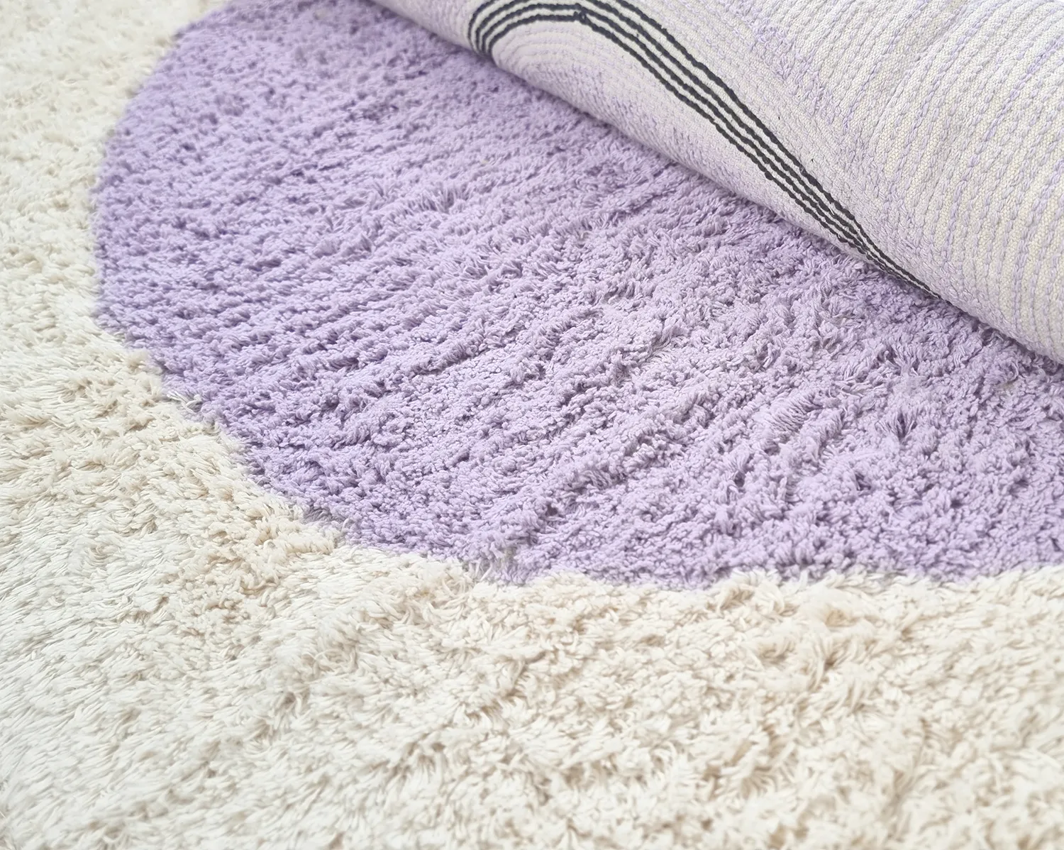 Runde tæpper - Londa Natural Cotton Shaggy (multi)