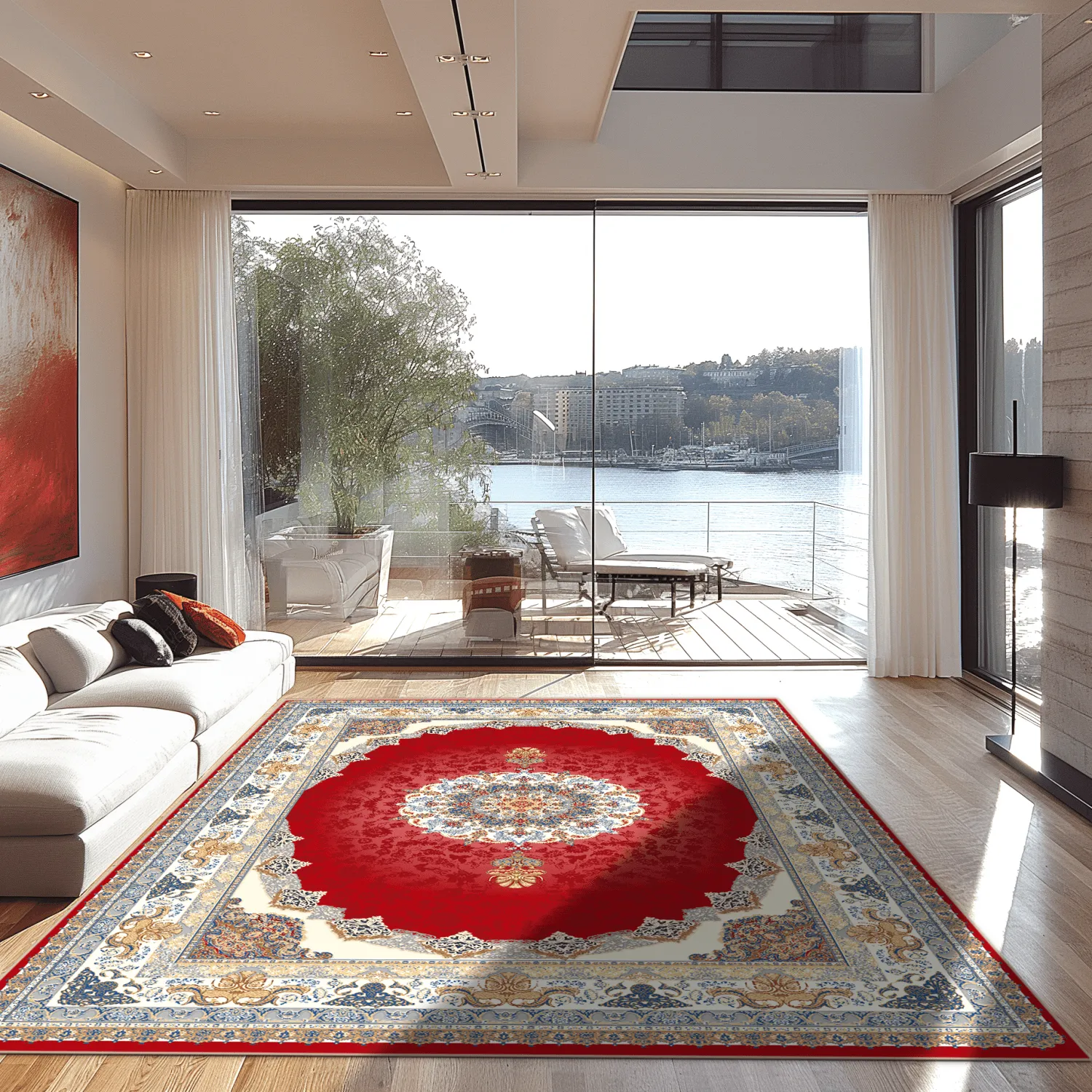 Wilton-tæppe - Lukla (rød)