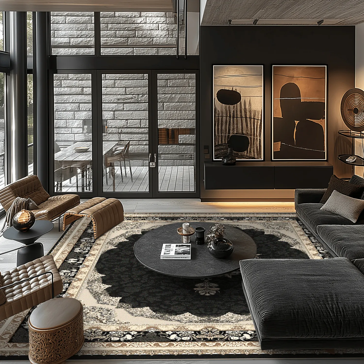 Wilton-tæppe - Lukla (sort)