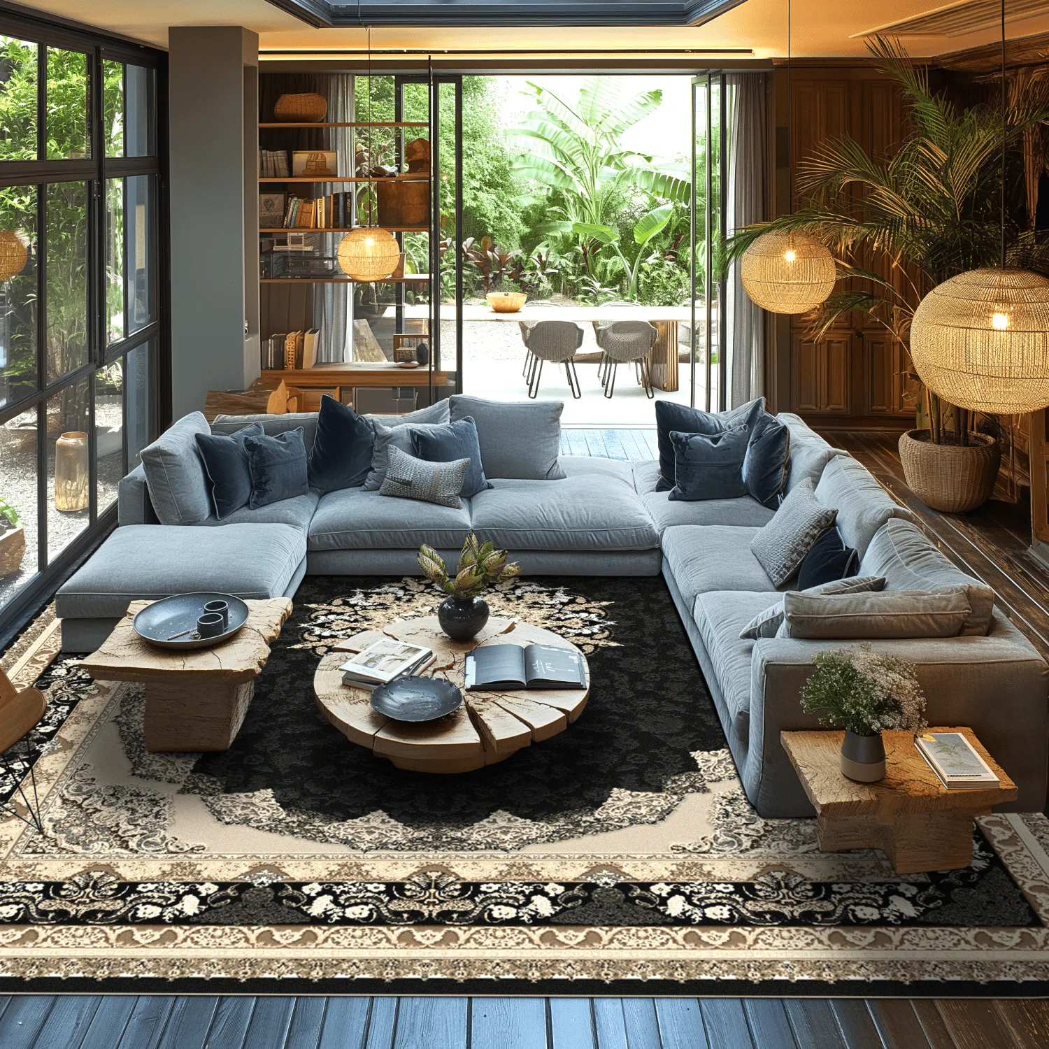 Wilton-tæppe - Lukla (sort)