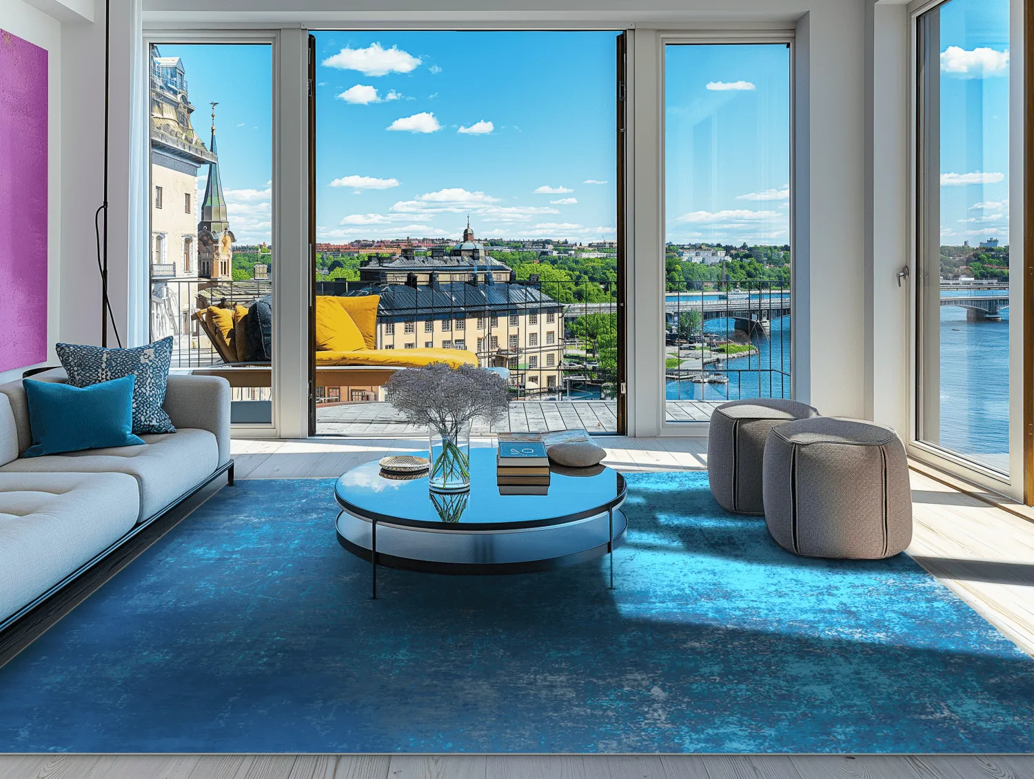 Wilton-tæppe - Lynton (mørkeblå)