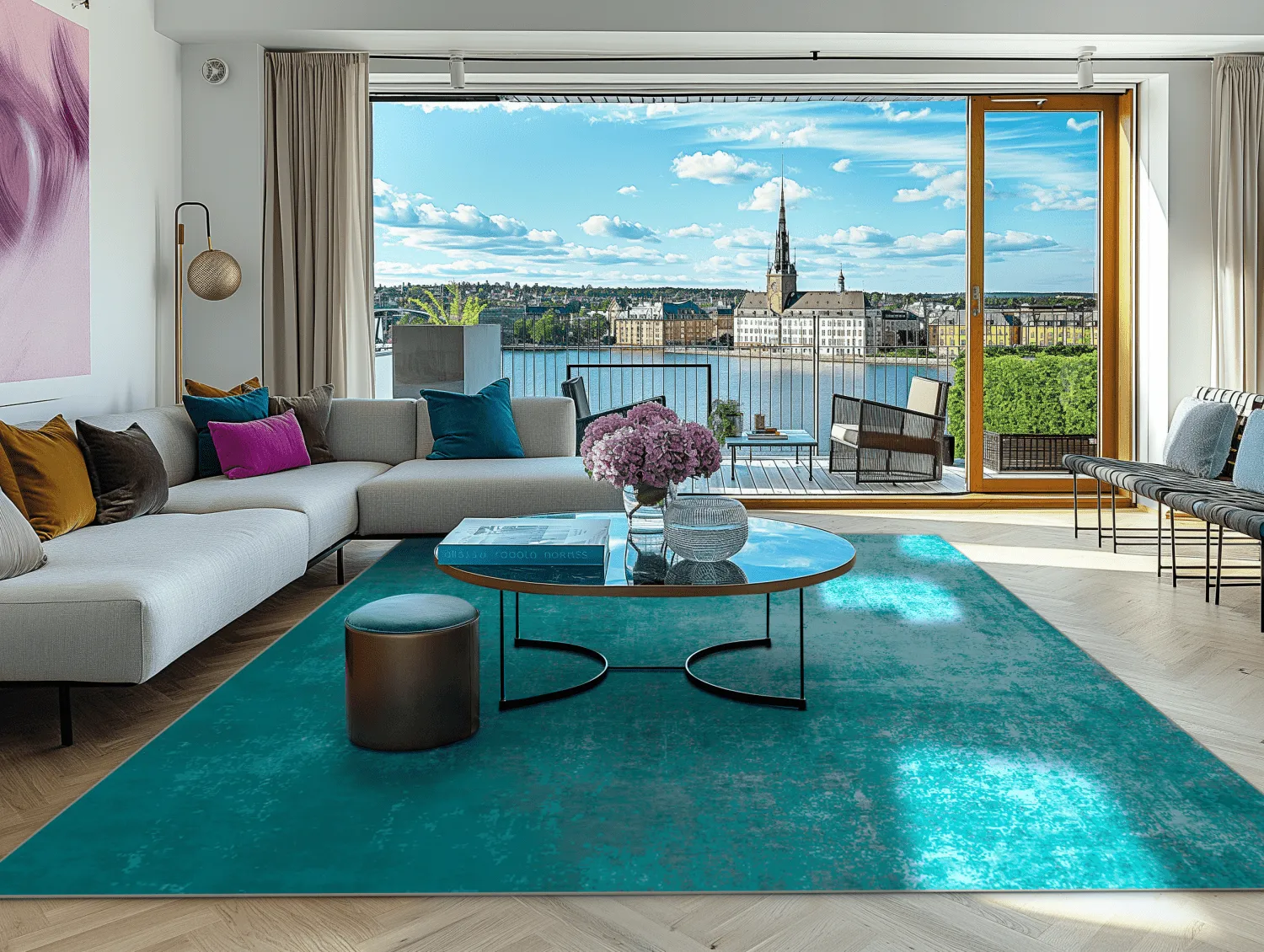 Wilton-tæppe - Lynton (petrol)