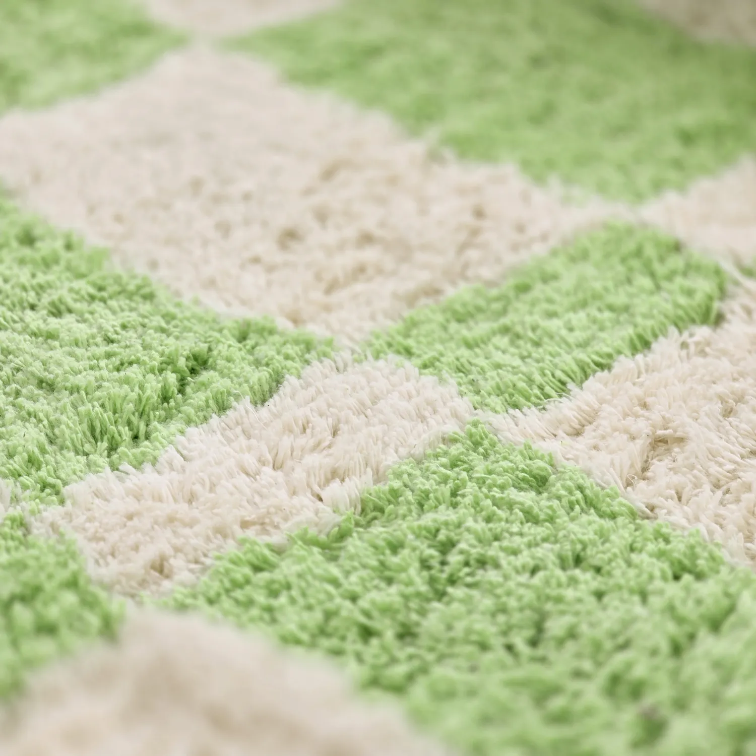 Ryatæpper - Maranello Natural Cotton Shaggy (grøn)