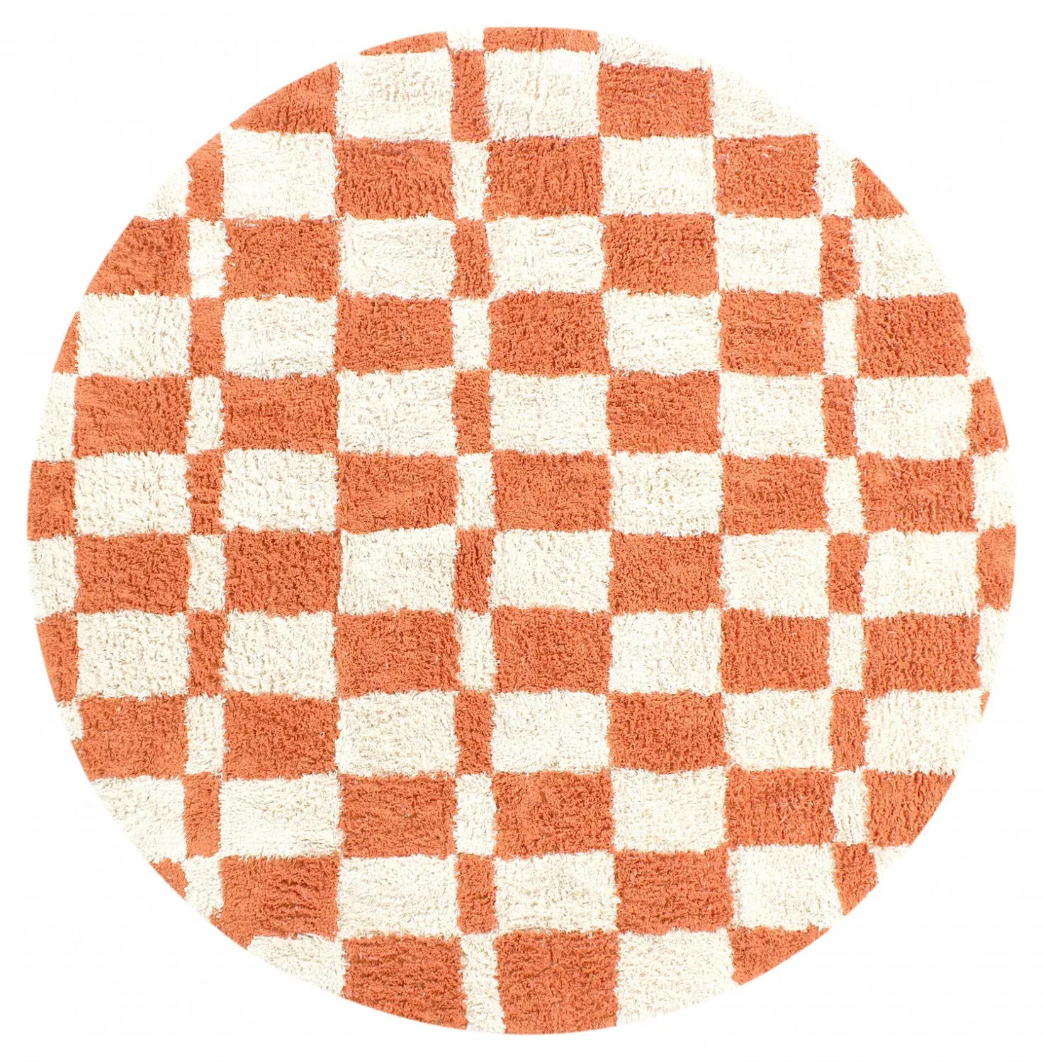 Runde tæpper - Maranello Natural Cotton Shaggy (orange)