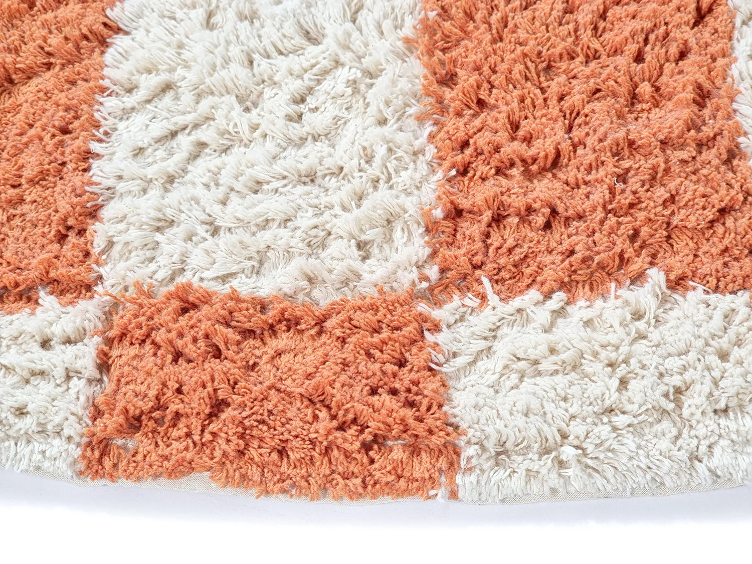 Runde tæpper - Maranello Natural Cotton Shaggy (orange)