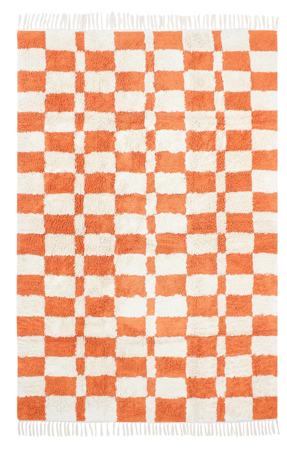 Ryatæpper - Maranello Natural Cotton Shaggy (orange)