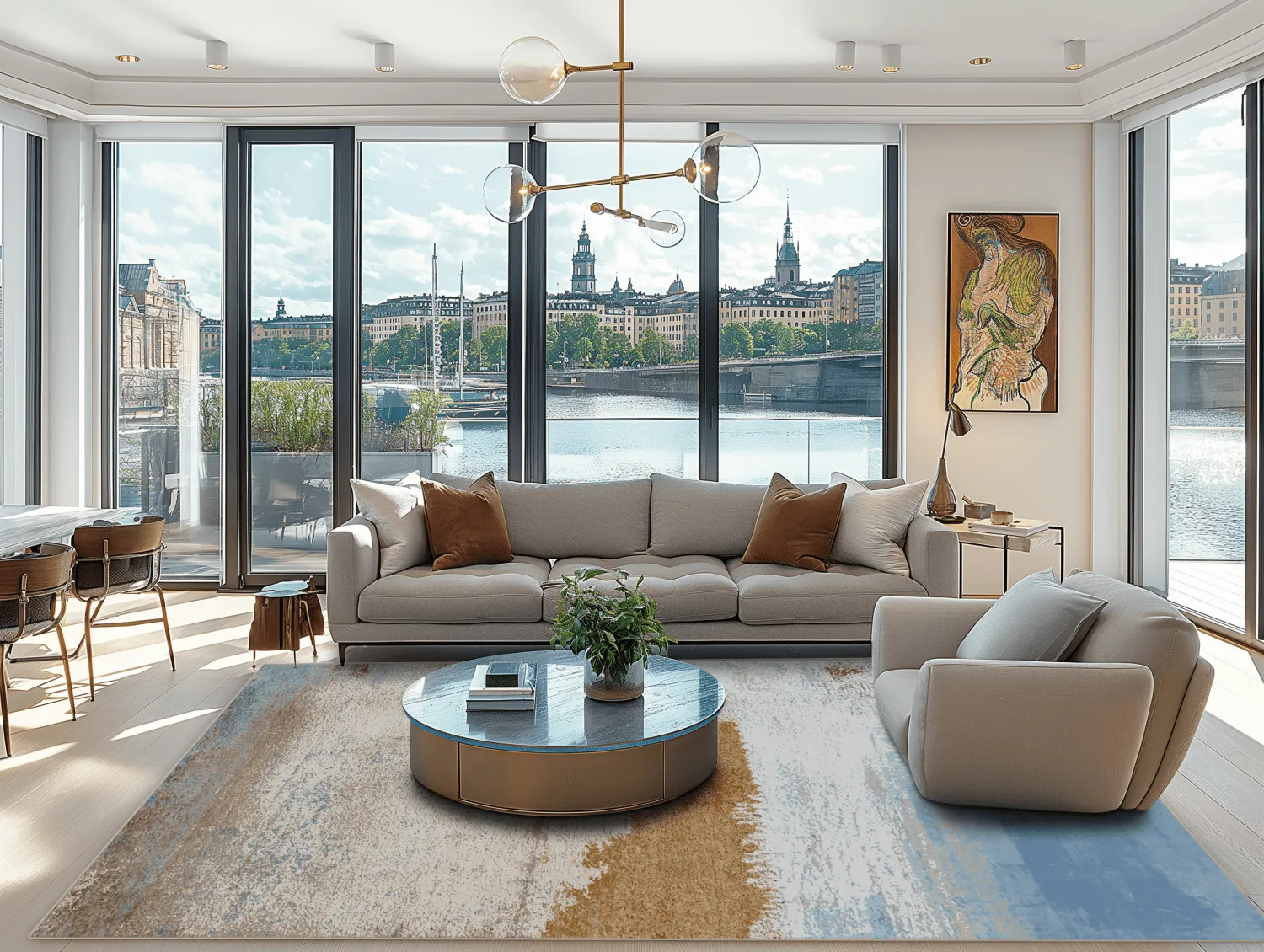 Wilton-tæppe - Marcella (beige/multi)