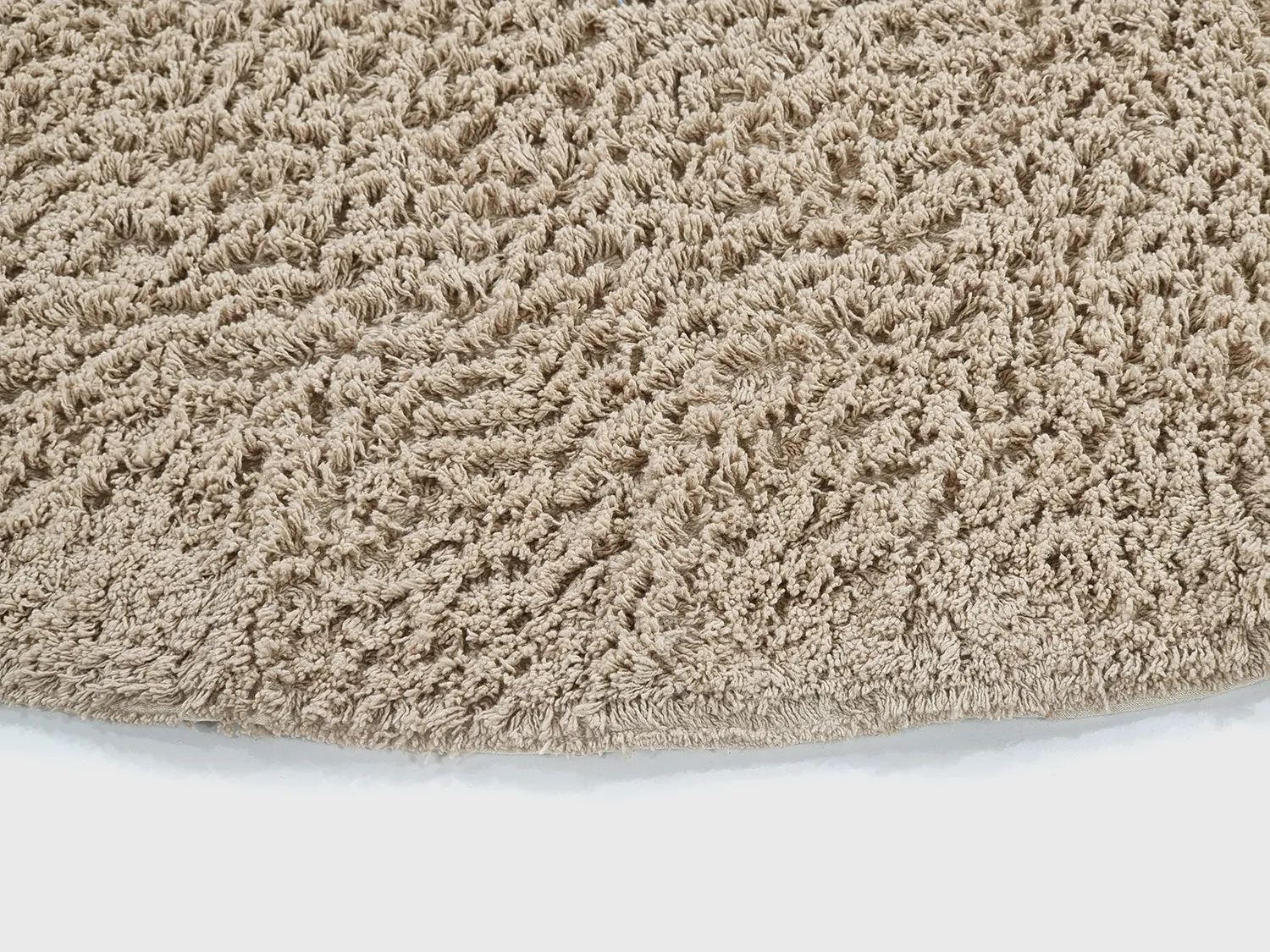 Runde tæpper - Mareto Natural Cotton Shaggy (brun)