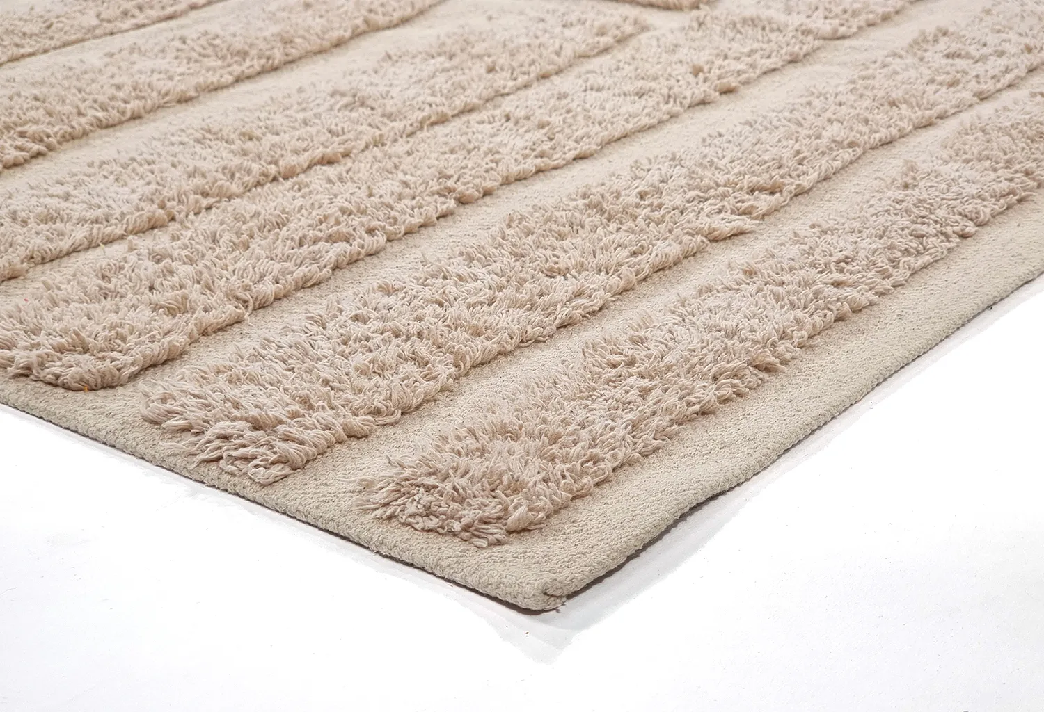 Ryatæpper - Margo Natural Cotton Shaggy (beige)