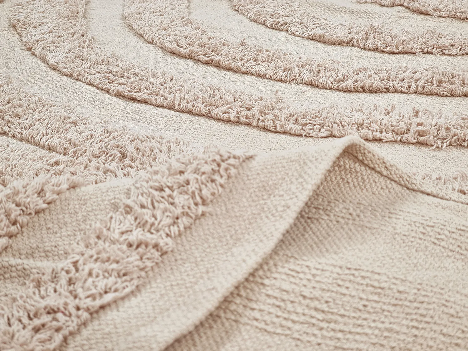 Ryatæpper - Margo Natural Cotton Shaggy (beige)