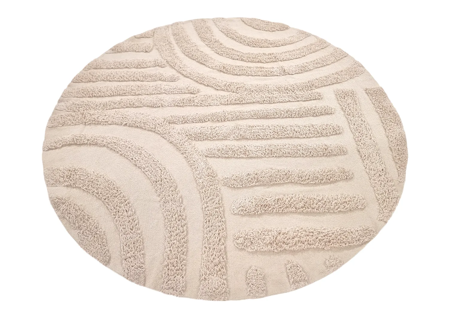 Runde tæpper - Margo Natural Cotton Shaggy (beige)