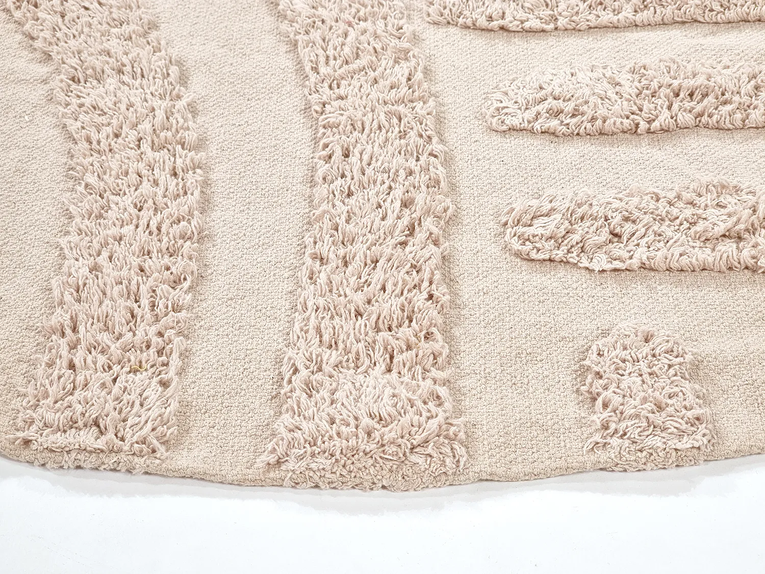 Runde tæpper - Margo Natural Cotton Shaggy (beige)