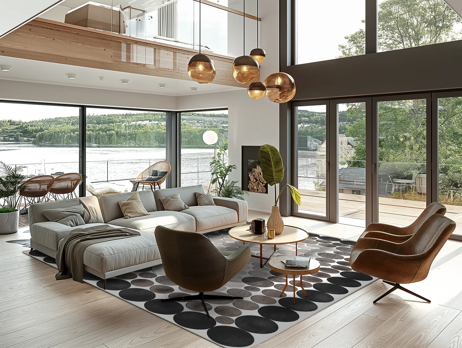 Wilton-tæppe - Marineo (grå)