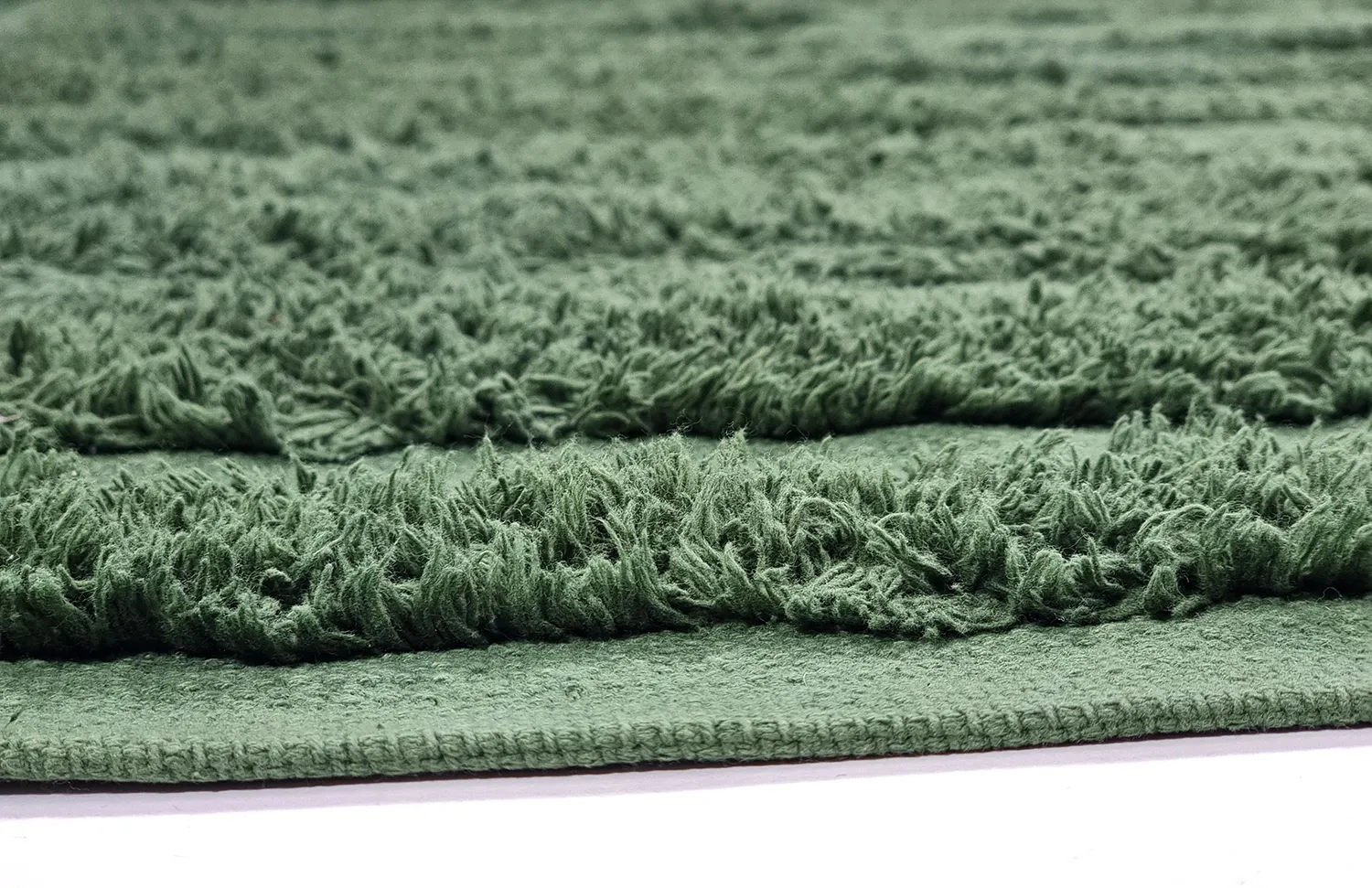 Ryatæpper - Mavis Natural Cotton Shaggy (grøn)