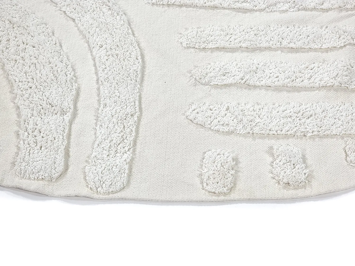 Runde tæpper - Margo Natural Cotton Shaggy (offwhite)