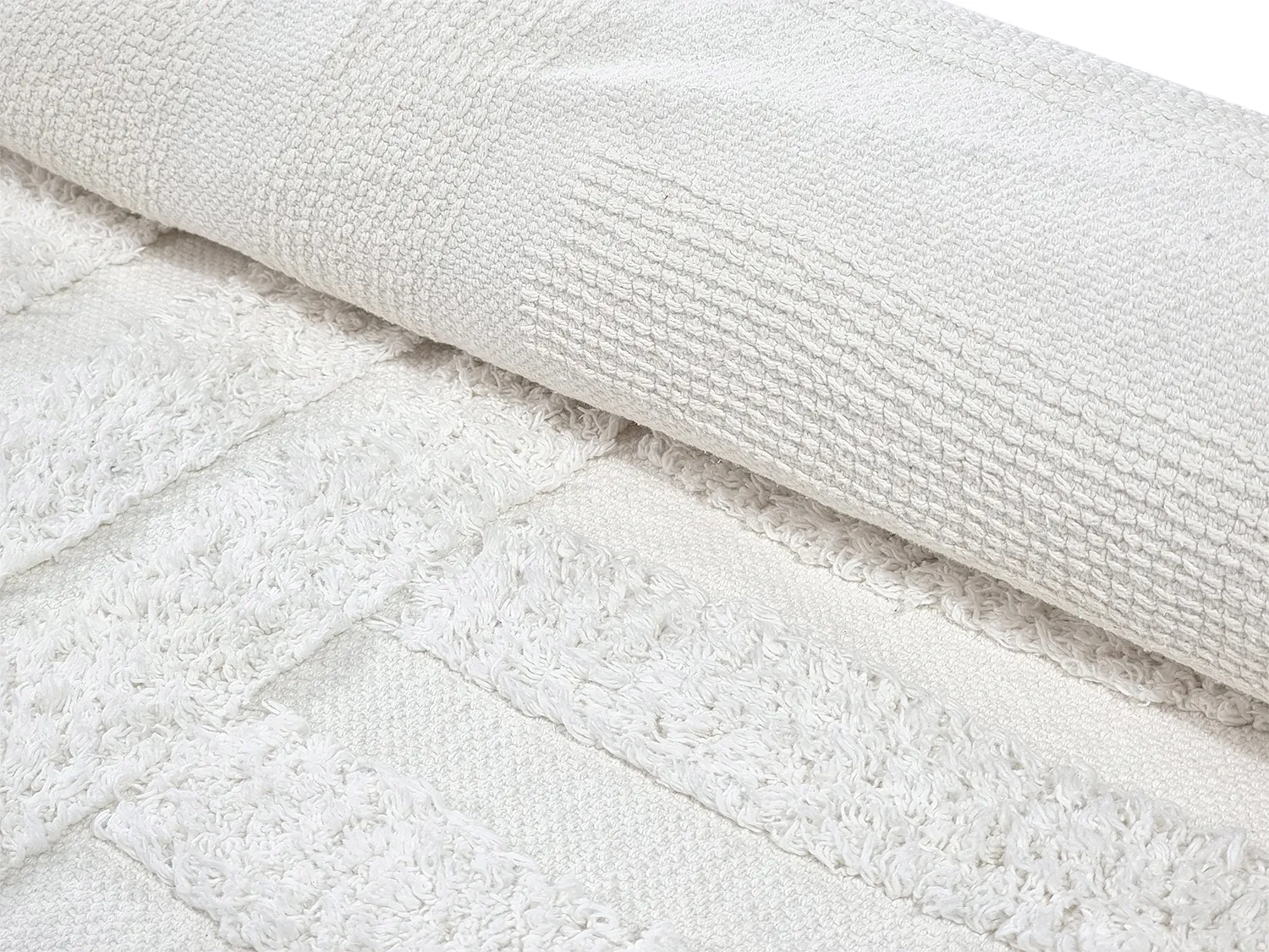 Runde tæpper - Margo Natural Cotton Shaggy (offwhite)