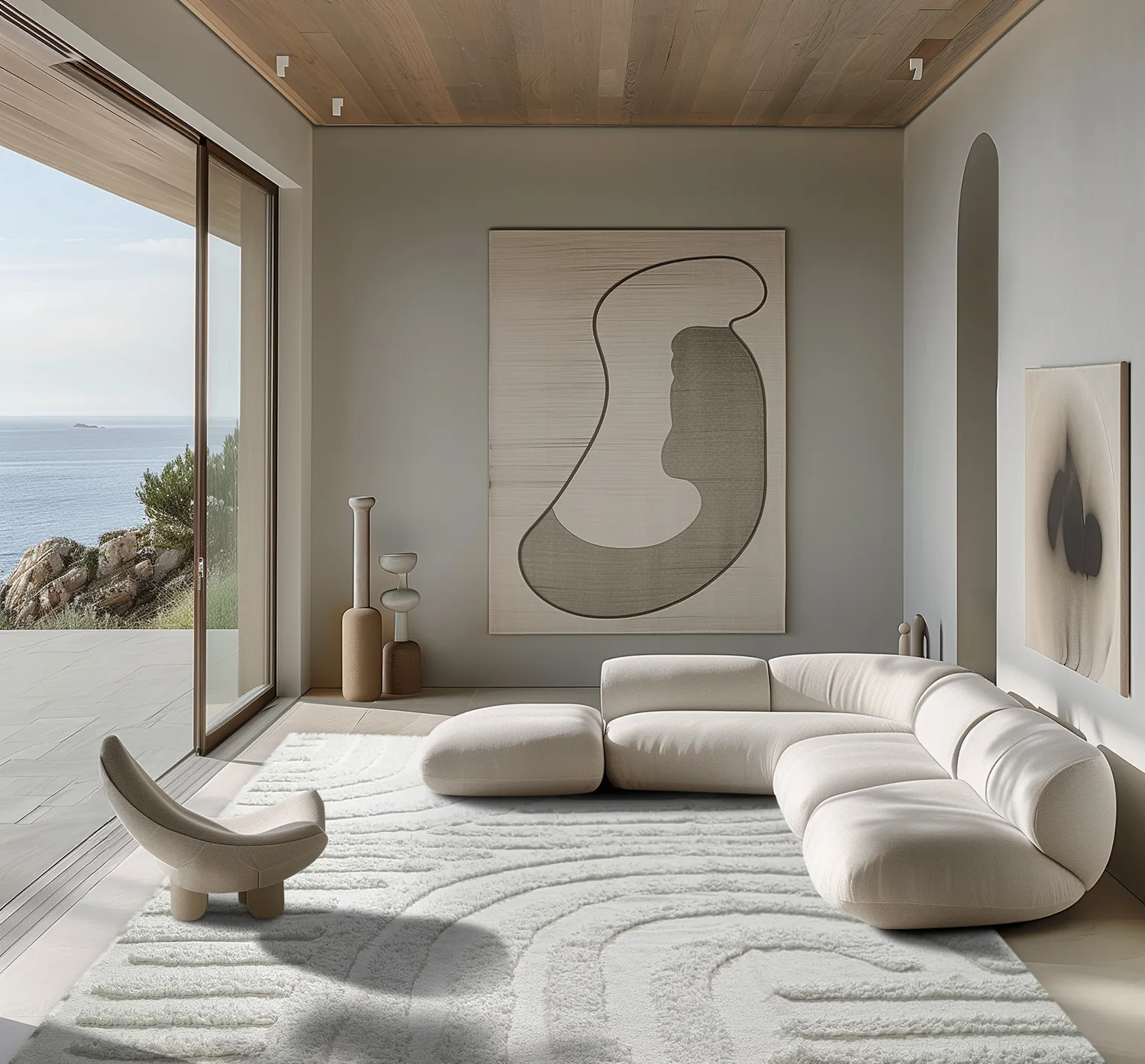 Ryatæpper - Mavis Natural Cotton Shaggy (offwhite)