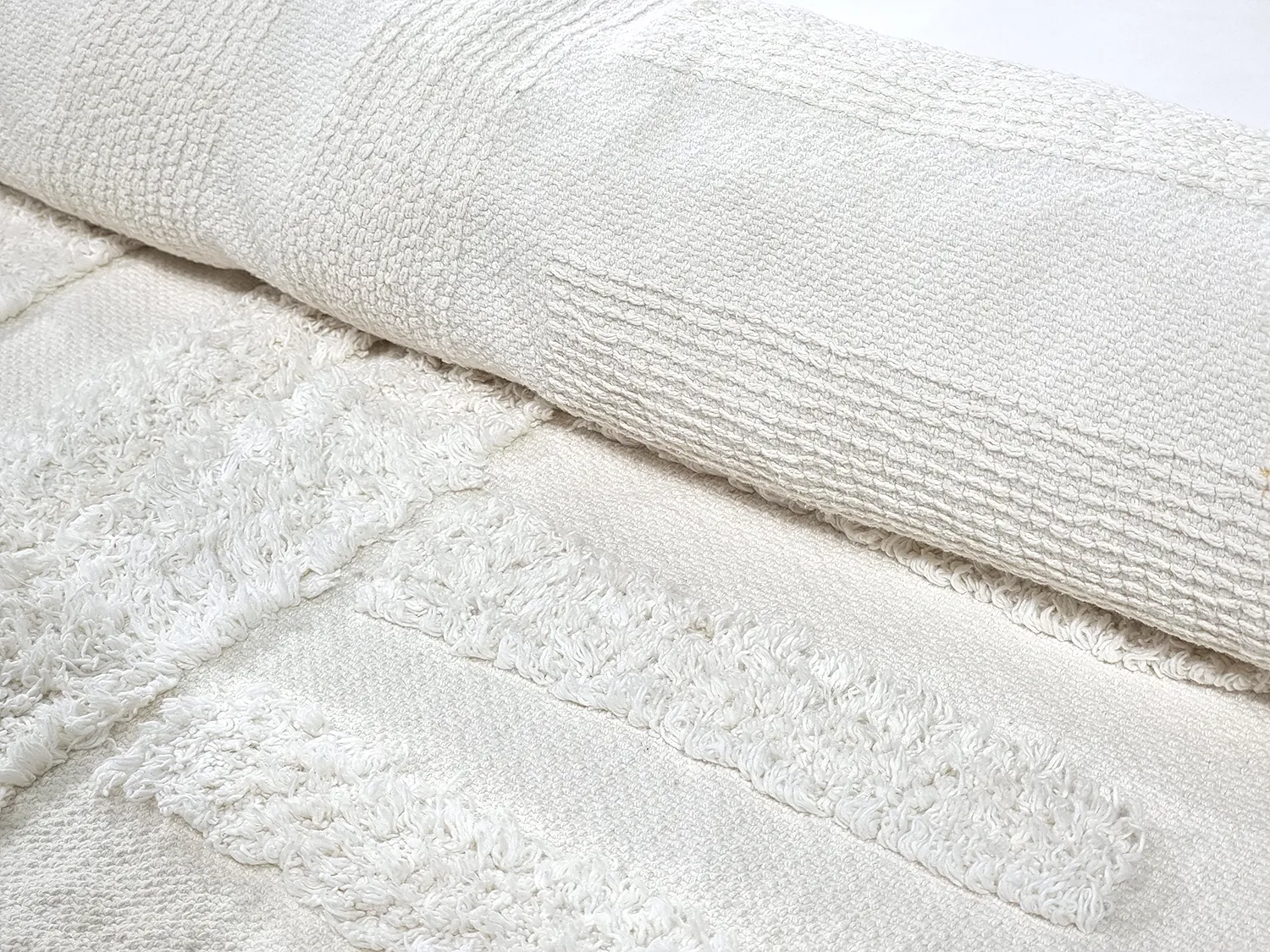 Ryatæpper - Mavis Natural Cotton Shaggy (offwhite)