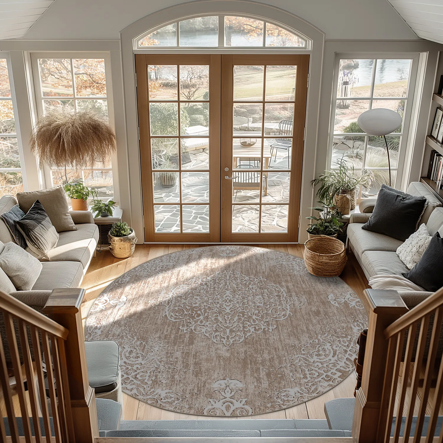 Rundt tæppe - Milazzo (beige)