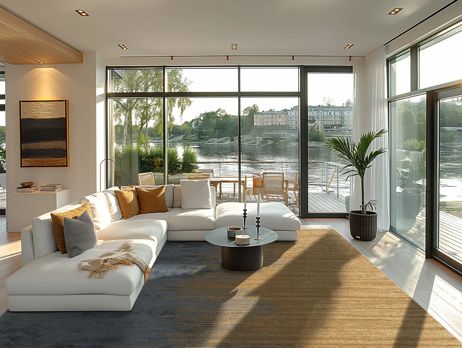 Wilton-tæppe - Mileto (grå/guld)