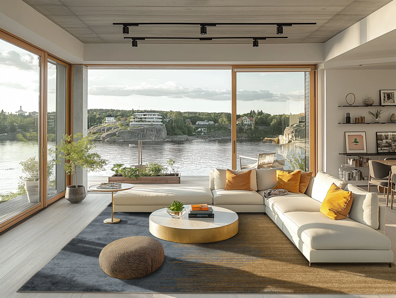 Wilton-tæppe - Mileto (grå/guld)